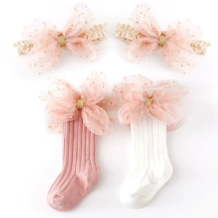 Chaussettes habillées respirantes pour bébés filles