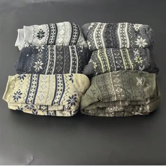 Chaussette floue hiver chaud flocon de neige moelleux Contton doux maison de noël plancher épais en peluche poignée