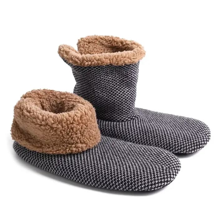 Chaussettes thermiques épaisses et mignonnes, pantoufles de couchage antidérapantes à rayures, bonneterie en fourrure, chaussettes chaudes d'hiver pour la maison