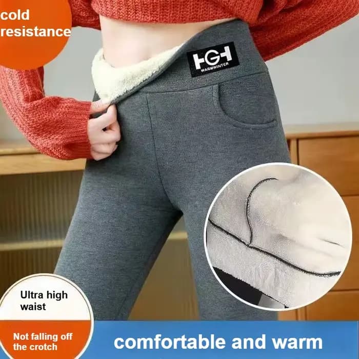  Leggings thermiques doublés en polaire pour femmes, collants chauds d'hiver, ceinture antidérapante, Streetwear d'extérieur, pantalons de Yoga, peluche haute densité 