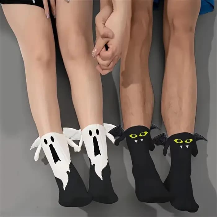 Chaussettes d'halloween magnétiques effrayantes pour femmes