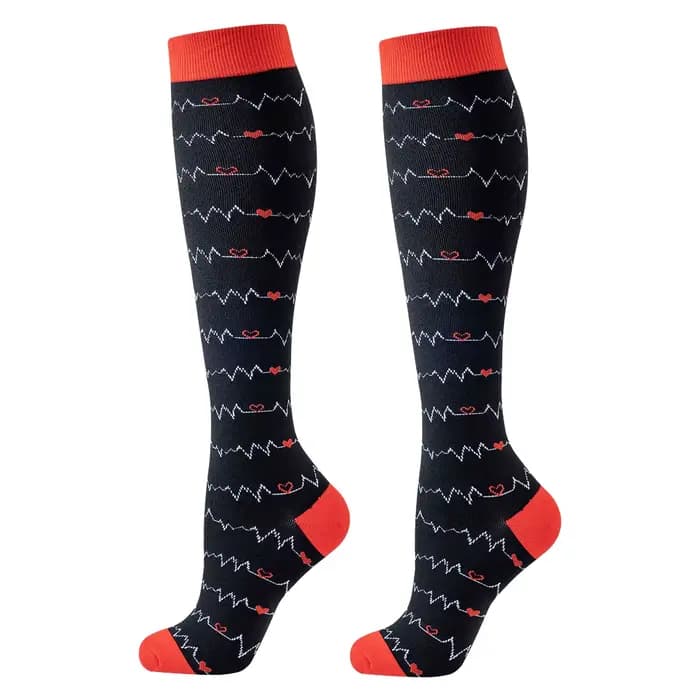 Chaussettes de Compression pour hommes femmes 4 paires course Sport infirmière bas