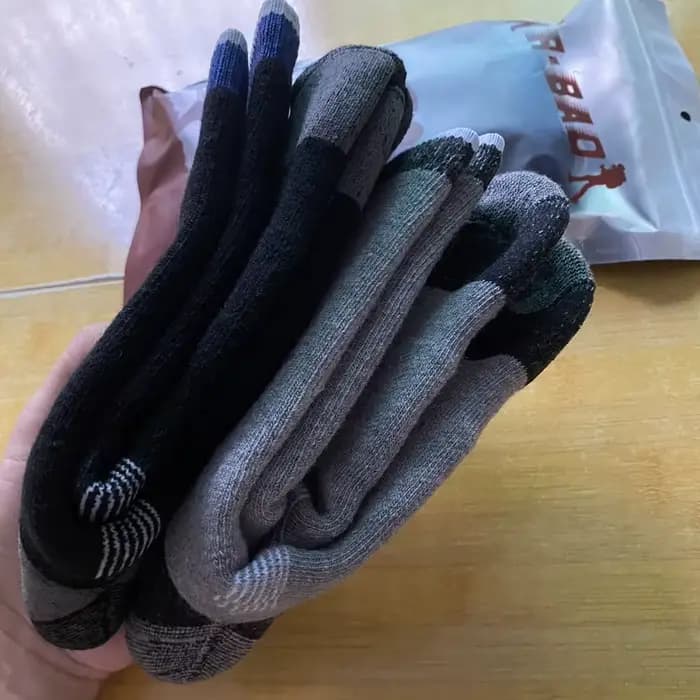 2 paires de chaussettes thermiques en laine mérinos pour hommes et femmes