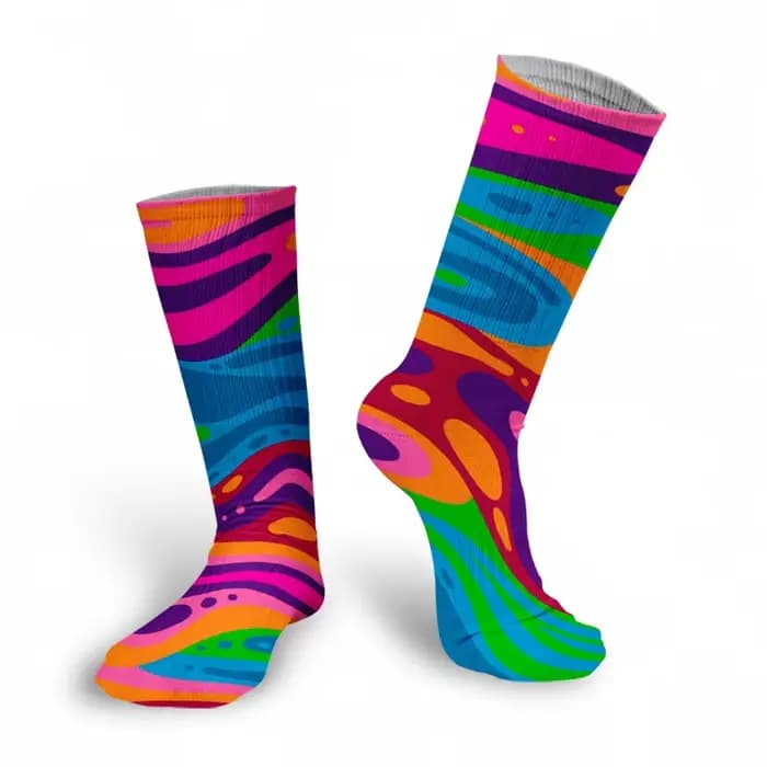 Femmes heureux chaussettes drôles impression 3D Art abstrait mignon Graffiti