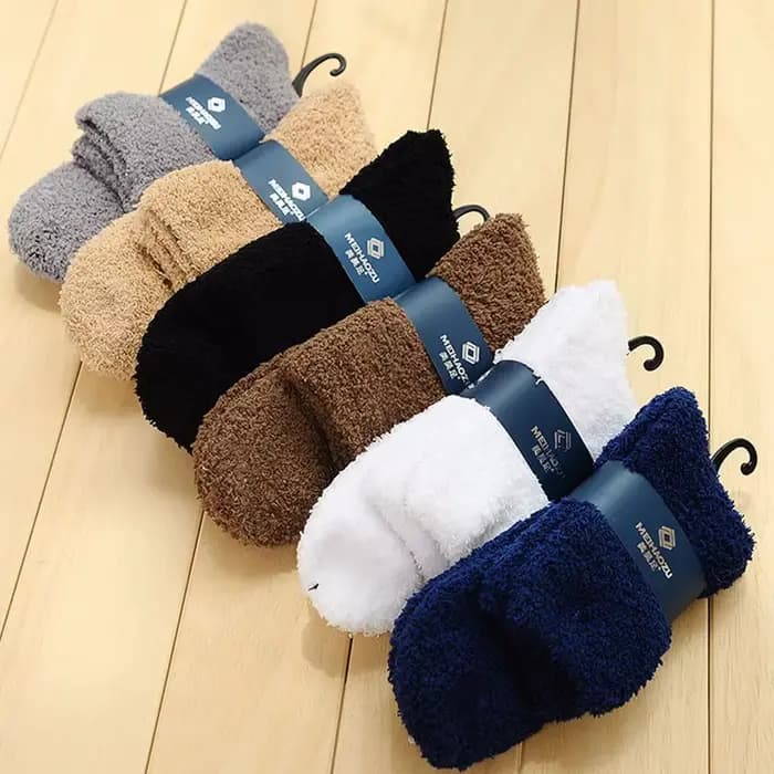 Chaussettes épaisses unisexes en cachemire pour hommes et femmes
