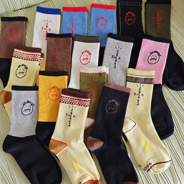 Nouvelles chaussettes pour hommes Hip-hop rue Skateboard Cactus Jack Skate Crew
