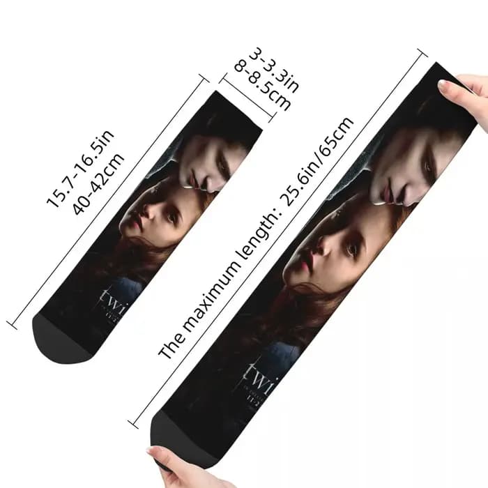 Happy Men – chaussettes pour homme et femme, chaussette graphique de la Saga du crépuscule, Edward Bella, Vampire, printemps, été, automne et hiver
