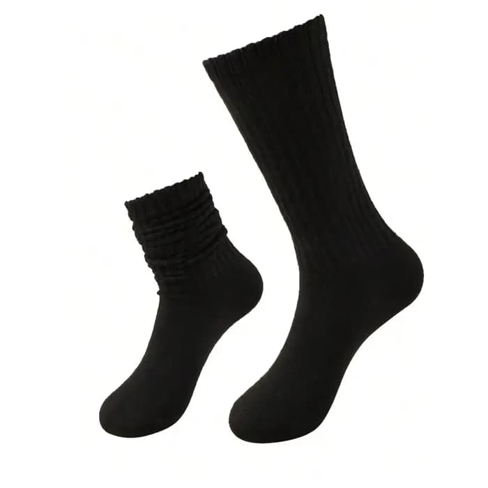Chaussettes en tricot amples pour femmes, chaussettes amples, chaussettes froissées pour femmes, chaussettes d'équipage, automne et hiver