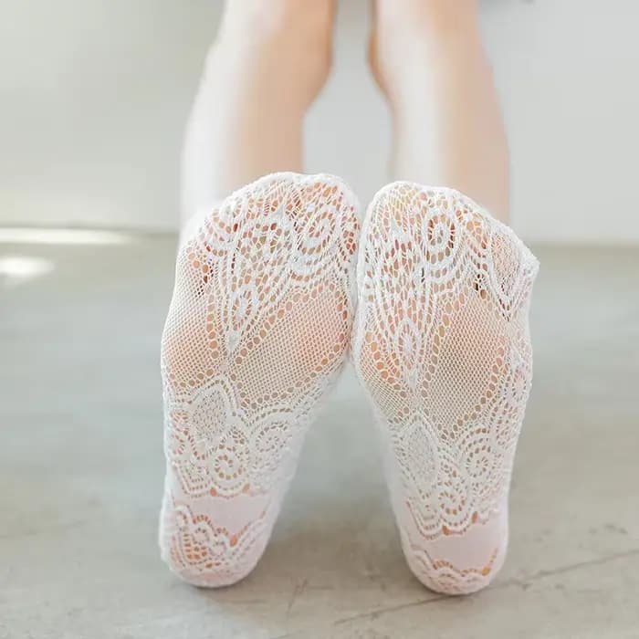 Chaussettes Sexy en dentelle florale pour femmes