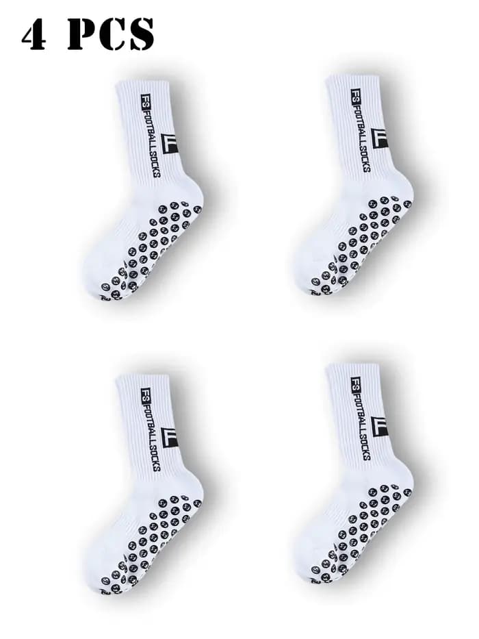 4 paires de chaussettes de football athlétiques pour hommes