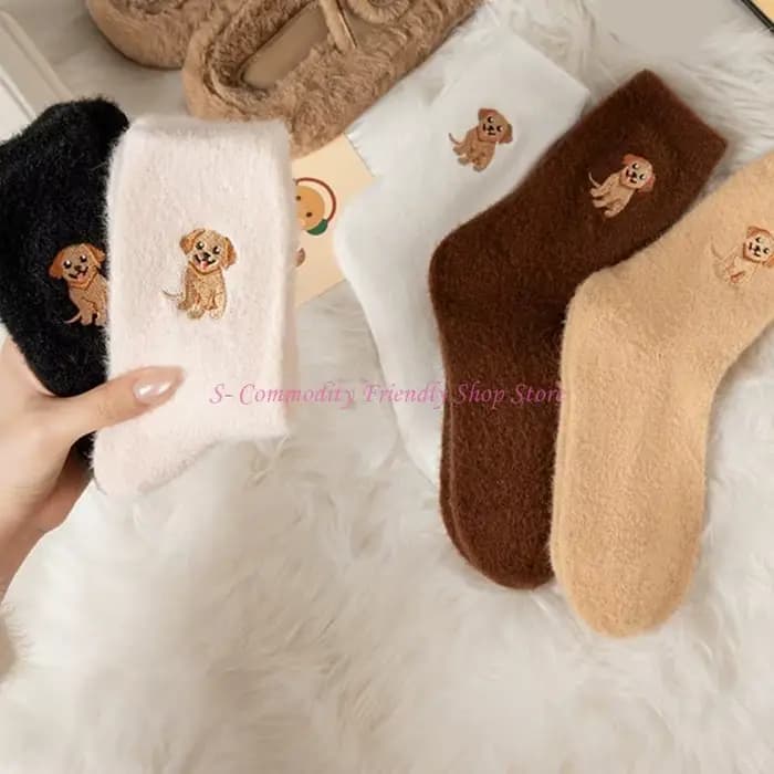 85AE – chaussettes polaires avec animaux dessin animé