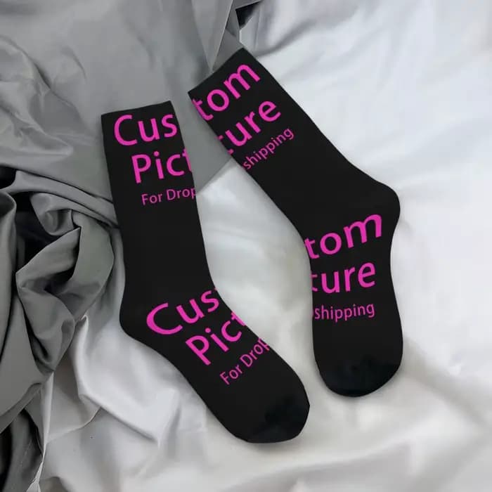 Chaussettes unisexes avec Logo Photo personnalisé pour hommes