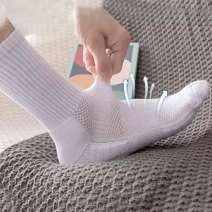 3 paires de chaussettes de sport mi-longues à semelles en serviette pour toutes saisons, couleur pure, déodorantes, absorbant la sueur et respirantes chaussettes mi-mollet noires, absorbant les chocs