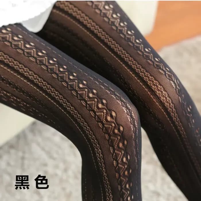 Collants en coton tricoté à dentelle sexy pour femmes et jeunes filles