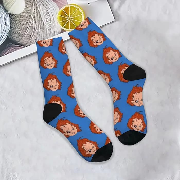 Horreur Chucky poupée bande dessinée chaussettes drôle heureux hommes