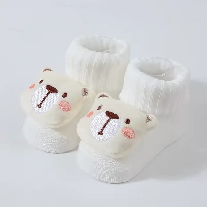 Chaussettes de printemps pour nouveau-né, poupée de dessin animé mignonne, chaussettes tricotées douces et fines pour filles et garçons, chaussettes de sol pour nourrissons de 0 à 6 mois, accessoires