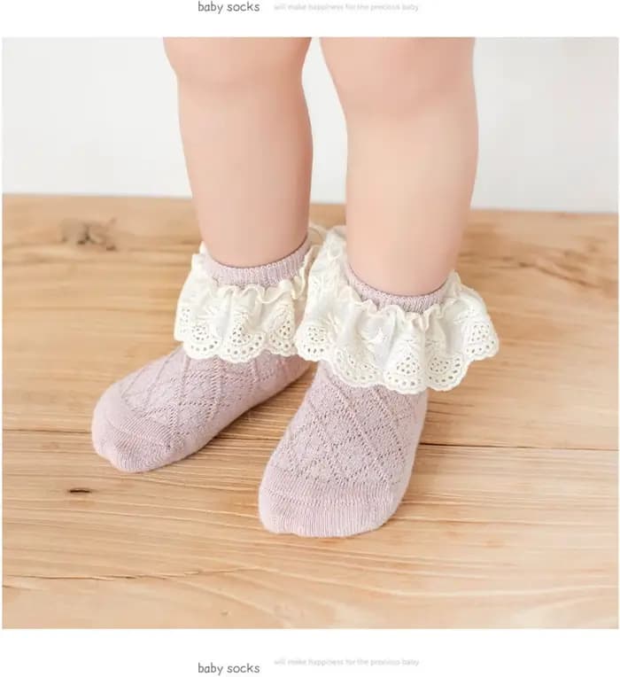 6/1 paires bébé 0 fille chaussettes princesse enfant en bas âge uniforme