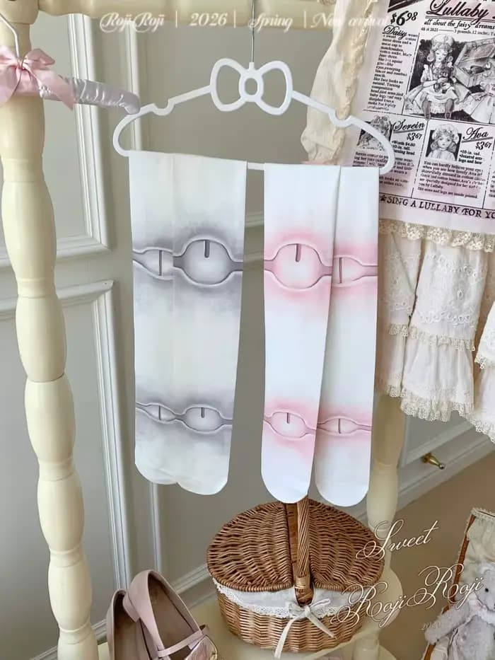 Nouvelles chaussettes japonaises Lolita pour femmes, collants gothiques en velours imprimé 80D, doux et adhérents, pour l'été et l'automne