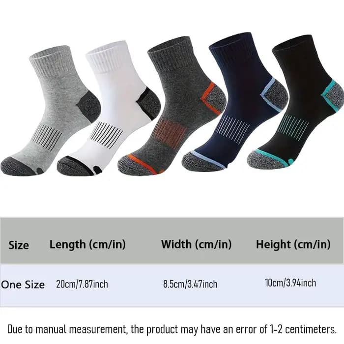 5 paires de chaussettes de sport haut de gamme pour hommes