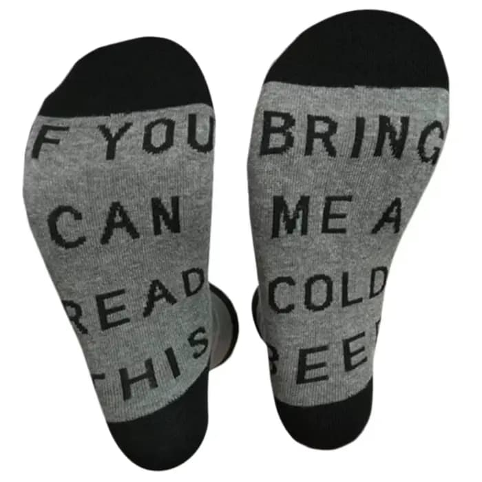 Chaussettes drôles avec dicton vous pouvez lire ceci