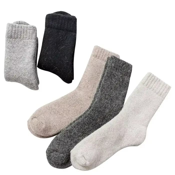 Chaussettes hommes Super plus épais solide chaussette laine mérinos lapin