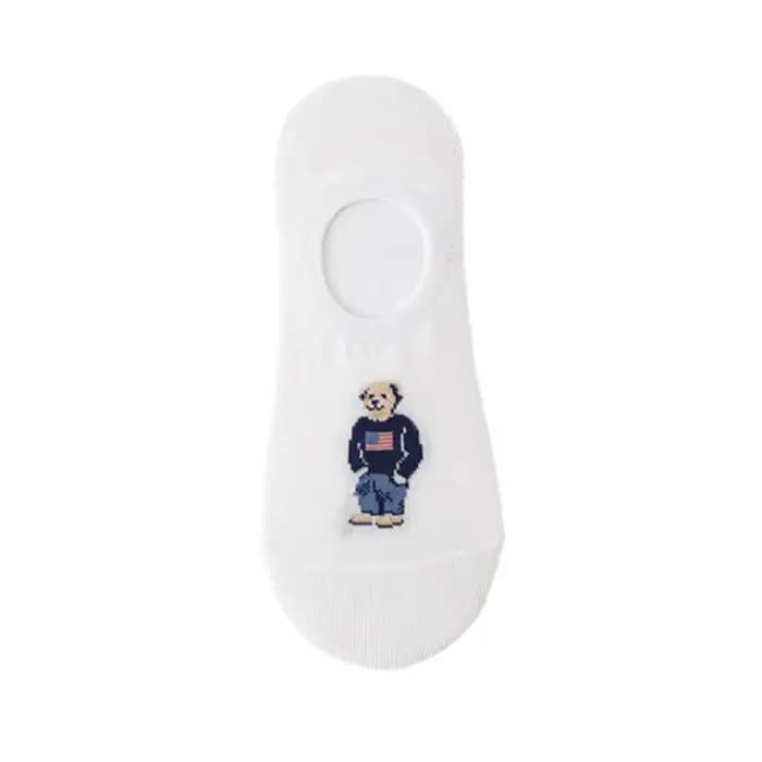 Été 5 paires 1 ensemble mode hommes dessin animé ours automne chaussettes antidérapant Transparent confortable Silicone