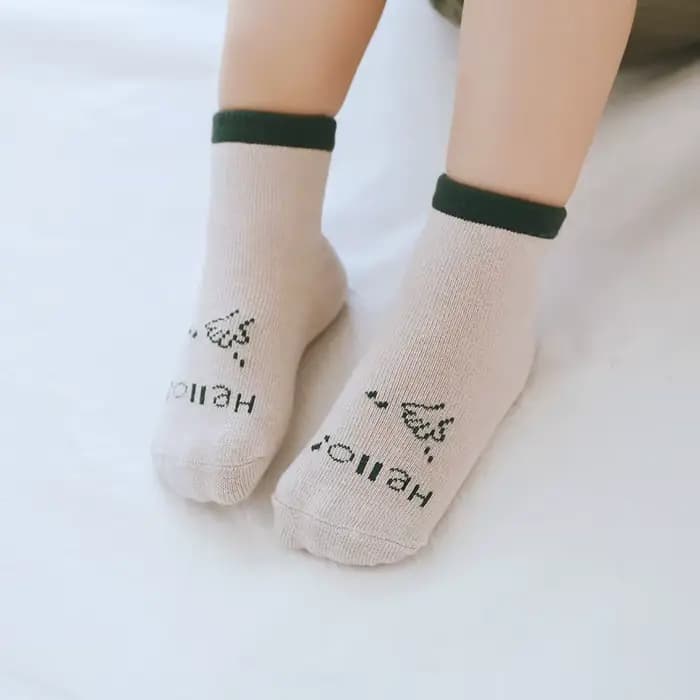 Chaussettes mi-tube en coton peigné bio pour bébé