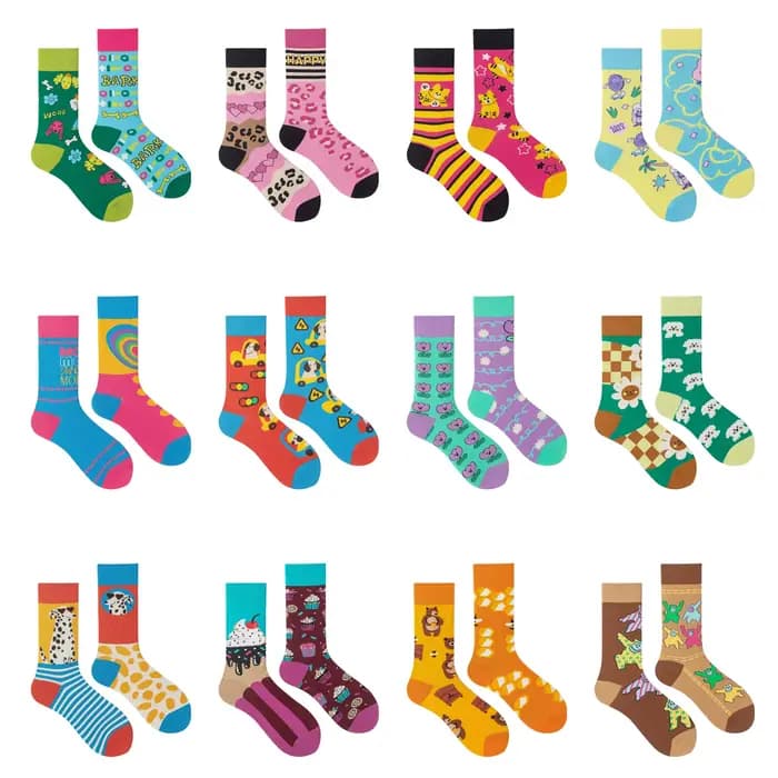 1 paire homme femmes chaussette originale AB marée chaussettes coloré chat chien Koala vache coton