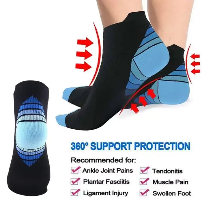 GOMOREON 1 paire de chaussettes de compression de cheville pour hommes et femmes