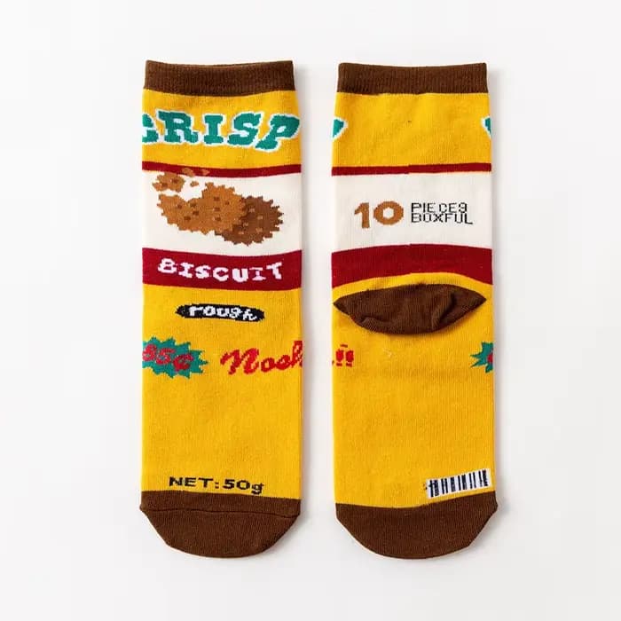 1 paire mode femmes chaussette drôle mignon dessin animé Snack lait Biscuits chocolats tomate nourriture heureux japonais Harajuku Skateboard chaussettes