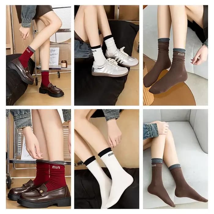 Chaussettes tendance mi-mollet pour femmes