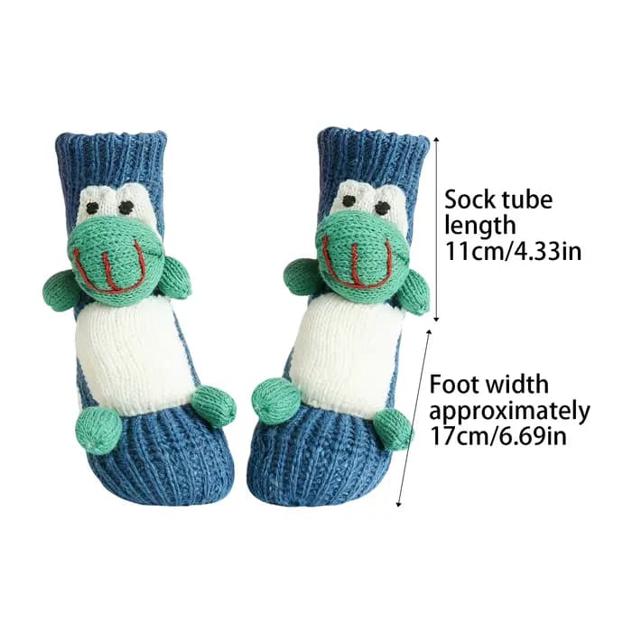 Femmes hommes chaussettes dame cadeau de noël chaussette hiver mignon laine 3D dames fou chaussette femme thermique épaissir chaud animaux chaussettes 2025