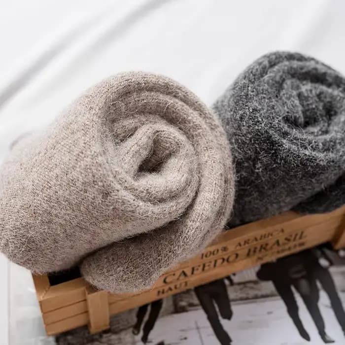 Super chaud Funn solide chaussettes laine mérinos lapin chaussettes neige hiver chaussettes calceta hombre skarpety meskiey heureux mâle hommes plus épais