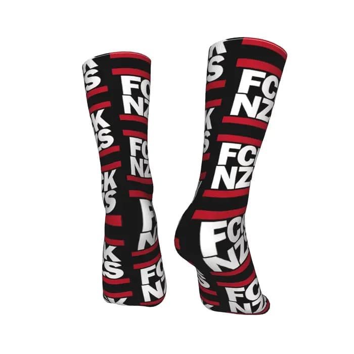 Fck Nzs Chaussettes Kawaii Bas Chaussettes d'extérieur douces pour hommes Chaussettes antidérapantes graphiques d'hiver