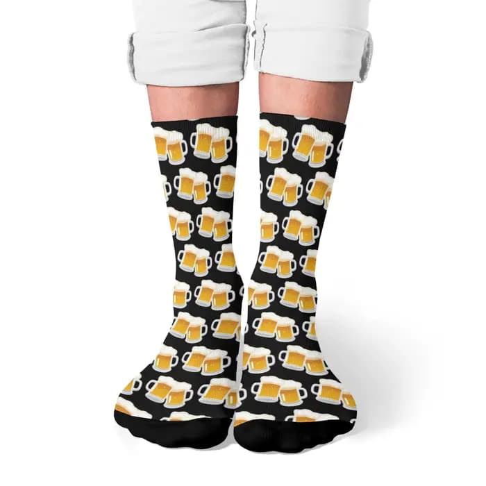 1 paire de chaussettes noires à la mode pour hommes