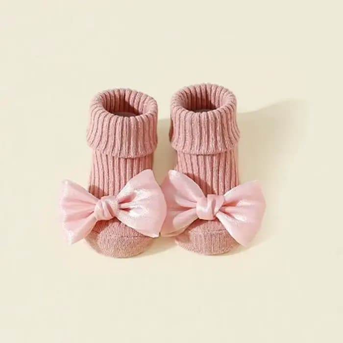 1 paire de chaussettes pour tout-petits avec nœuds