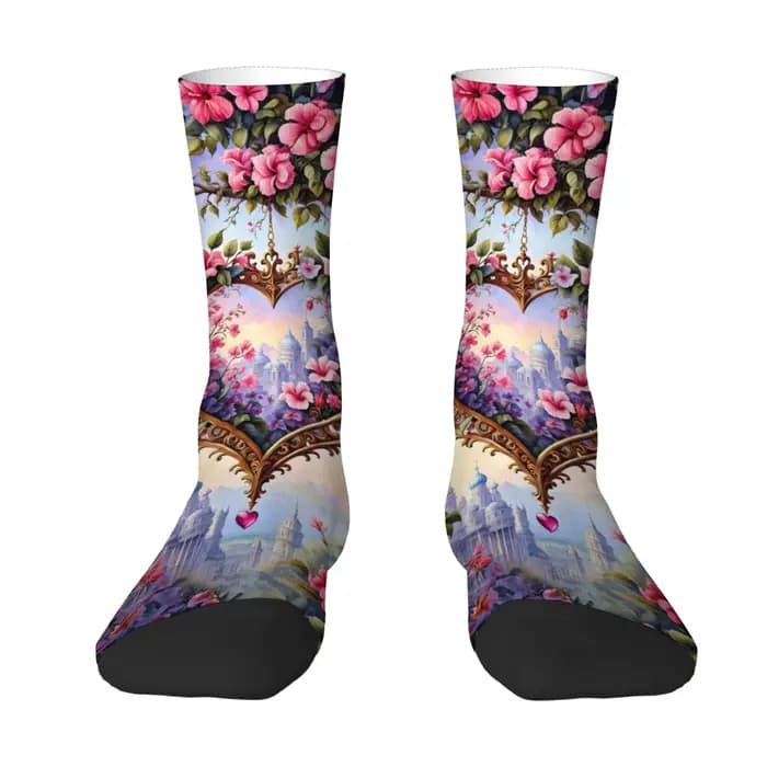 Fantaisie Art Floral chaussettes Style Harajuku décontracté mode hommes