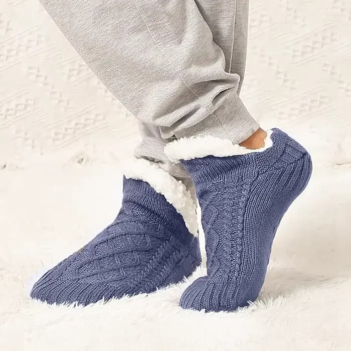 Chaussettes pantoufles d'hiver avec pinces pour hommes et femmes – Chaudes