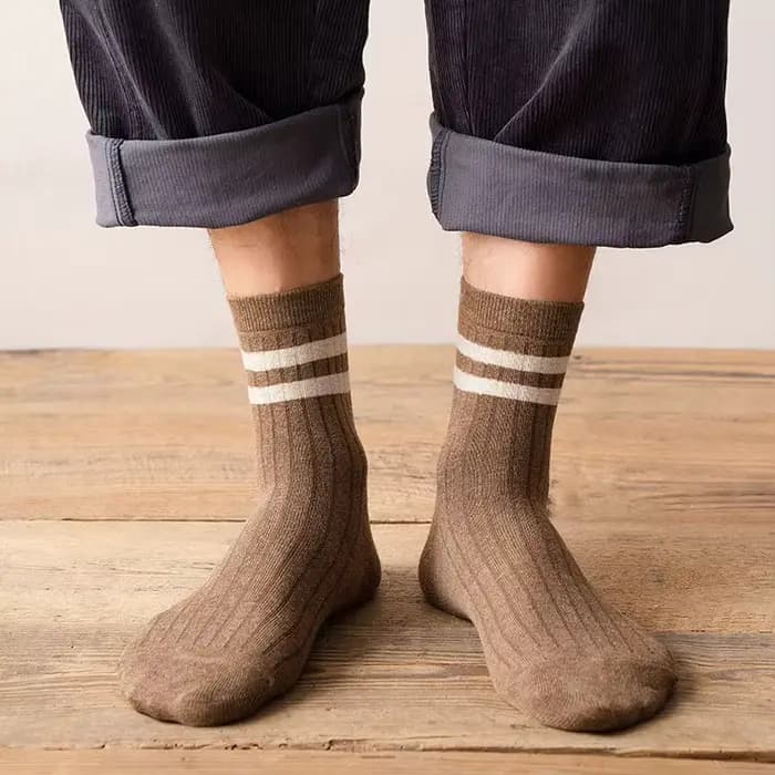 Chaussettes pour hommes 100% coton, rayures noires et blanches, style mode, chaussettes de sport, skateboard, streetwear, Happy Long Sox, chaussettes courtes