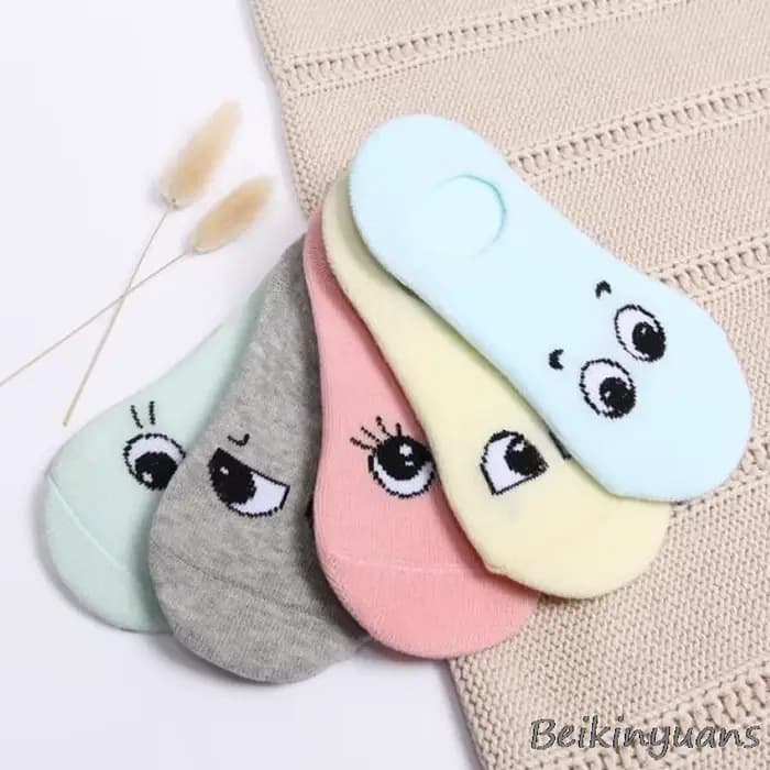 Chaussettes de bateau invisibles pour enfants, dessin animé, garçons, filles, voiture, grands yeux, combinaison, printemps, été