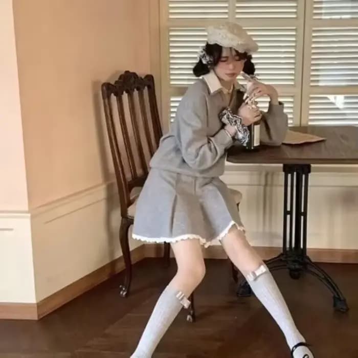 Bas pour femmes printemps été tendances décontracté Style Preppy chaussettes hautes femme HQ coton couleur unie nœud longue mollet chaussette confortable