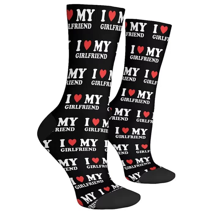 I love my girlfriend-Chaussettes de mode pour hommes