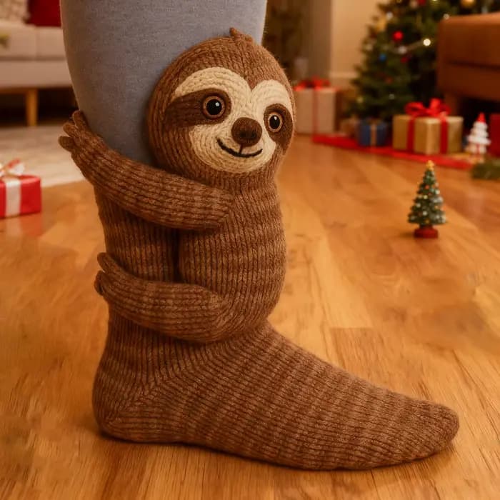Chaussettes animaux tricotées 3D