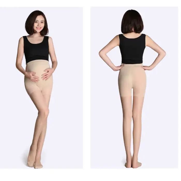 Collants de maternité collants de grossesse sur le ventre