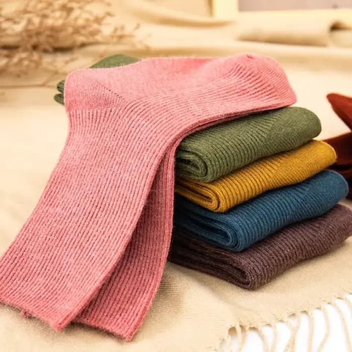 Chaussettes coréennes en laine rayées pour bébés filles et garçons