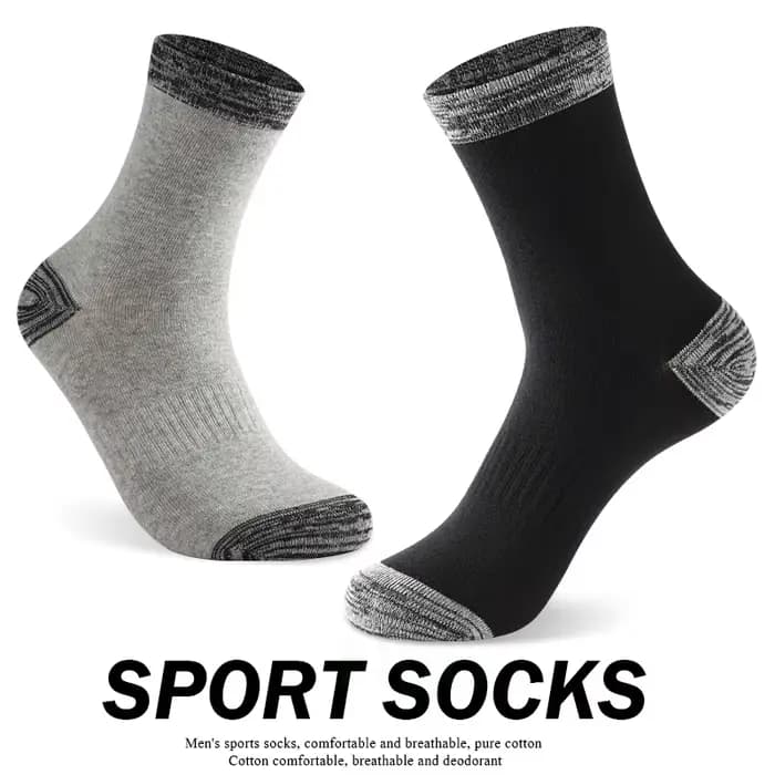 6 paires chaussettes d'hiver hommes coton noir loisirs affaires longues chaussettes marche course randonnée chaussettes thermiques mâle grande taille 38-48