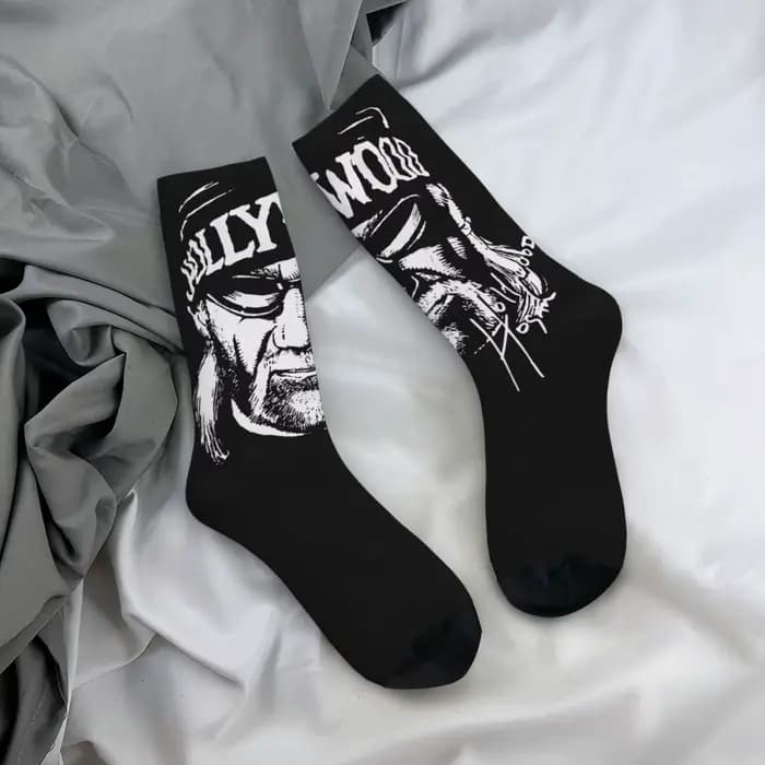 Chaussettes imprimées WWE Confederation Hogan Hcorde KAMANIA pour hommes et femmes