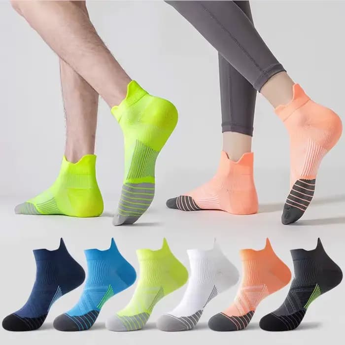 Chaussettes de course tendance pour hommes et femmes, épaisses, antidérapantes, absorbant les chocs, respirantes, pour l'entraînement, l'athlétisme et le marathon