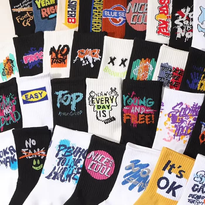 5 paires/10 paires de chaussettes de sport longues unisexes
