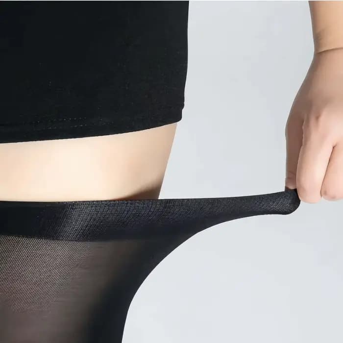 Bas transparents au-dessus du genou grande taille pour femmes, chaussettes longues Lolita pour cosplay, bas cuissardes sexy transparents pour femmes grandes tailles 3XXXL noirs